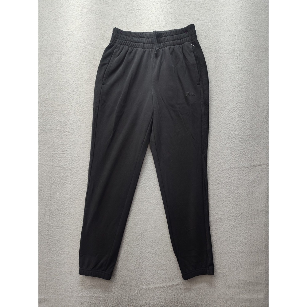 Fila Women Jogger XS Black Drawstring Pull On Slash Pockets Active Sweatpants